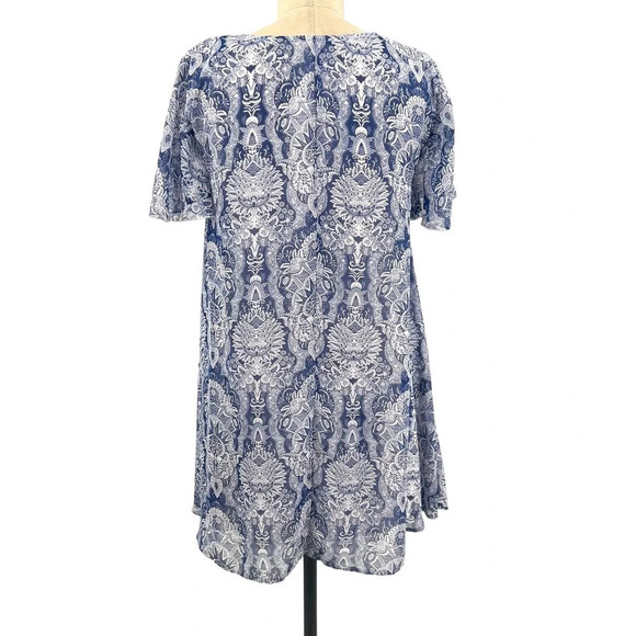Show Me Your Mumu Kylie Babydoll Mini Dress‎ Teacup Blue White Size Small - Picture 7 of 10